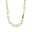 14k Yellow Gold Necklace with White Freshwater Cultured Pearls (6.0mm to 6.5mm)-7