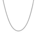 14k White Gold Round Wheat Chain 1.5mm-8