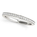 14k White Gold Simple Diamond Wedding Ring (1/4 cttw)-2