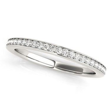 14k White Gold Simple Diamond Wedding Ring (1/4 cttw) - 0