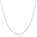 14k White Gold Thin Motif Round Omega Necklace-5