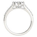 14k White Gold Round Two Stone Diamond Ring (3/4 cttw)-5
