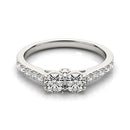 14k White Gold Round Two Stone Diamond Ring (3/4 cttw)-6