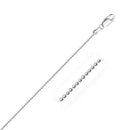 14k White Gold Diamond-Cut Bead Chain 1.2mm-8