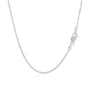 14k White Gold Diamond-Cut Bead Chain 1.2mm-11