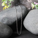 14k White Gold Diamond-Cut Bead Chain 1.2mm-12