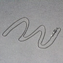 14k White Gold Diamond-Cut Bead Chain 1.2mm-13