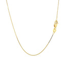 14k Yellow Gold Classic Box Chain 0.6mm-9