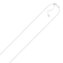 14k White Gold Adjustable Cable Chain 0.9mm-6
