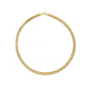 14k Yellow Gold Rapunzel Woven Necklace - 0