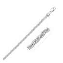 3.5mm 14k White Gold Braided Bracelet-5