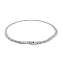 3.5mm 14k White Gold Braided Bracelet-6