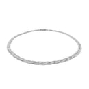 3.5mm 14k White Gold Braided Bracelet-7