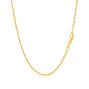 18k Yellow Gold Bead Chain 1.5mm (1.50 mm)-10