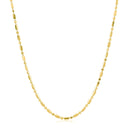14k Yellow Gold Diamond-Cut Alternating Bead Chain 1.5mm-9