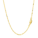 14k Yellow Gold Diamond-Cut Alternating Bead Chain 1.5mm-10