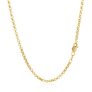 2.3mm 14k Yellow Gold Rolo Chain-8