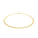 2.5mm 14k Yellow Gold Curb Link Anklet-6