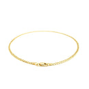 2.5mm 14k Yellow Gold Curb Link Anklet-7