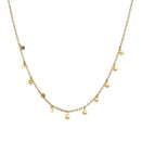Choker Necklace with Hammered Beads in 14k Yellow Gold-6