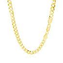 5.7mm 14k Yellow Gold Solid Curb Chain-8
