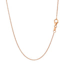 14k Rose Gold Oval Cable Link Chain 0.97mm-9