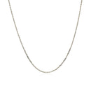 10k White Gold Adjustable Cable Chain 0.9mm-7