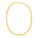 14k Yellow Gold Cuban Chain Choker Necklace-4