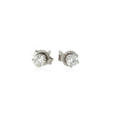14k White Gold Diamond Four Prong Stud Earrings (1/4 cttw)-5