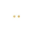 14k Yellow Gold Polished Round Stud Earrings-4
