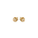 14k Yellow Gold Polished Round Stud Earrings-5