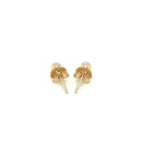 14k Yellow Gold Polished Round Stud Earrings-6