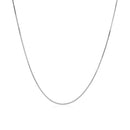 14k White Gold Classic Box Chain 0.6mm-8