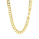 7.0mm 10k Yellow Gold Curb Chain-8