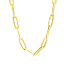14K Yellow Gold Wide Paperclip Chain (6.1mm)-7