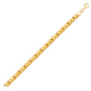 14k Yellow Gold Fancy Basket Weave Line Bracelet-4