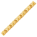14k Yellow Gold Fancy Basket Weave Line Bracelet-5