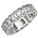 Emerald Cut Lab Grown Diamond Eternity Ring in 14k White Gold (8 cttw FG/VS2)-7