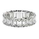 Emerald Cut Lab Grown Diamond Eternity Ring in 14k White Gold (8 cttw FG/VS2)-8