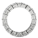 Emerald Cut Lab Grown Diamond Eternity Ring in 14k White Gold (8 cttw FG/VS2)-9