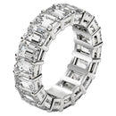 Emerald Cut Lab Grown Diamond Eternity Ring in 14k White Gold (8 cttw FG/VS2)-10