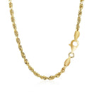 2.75mm 14k Yellow Gold Solid Diamond Cut Rope Chain-9