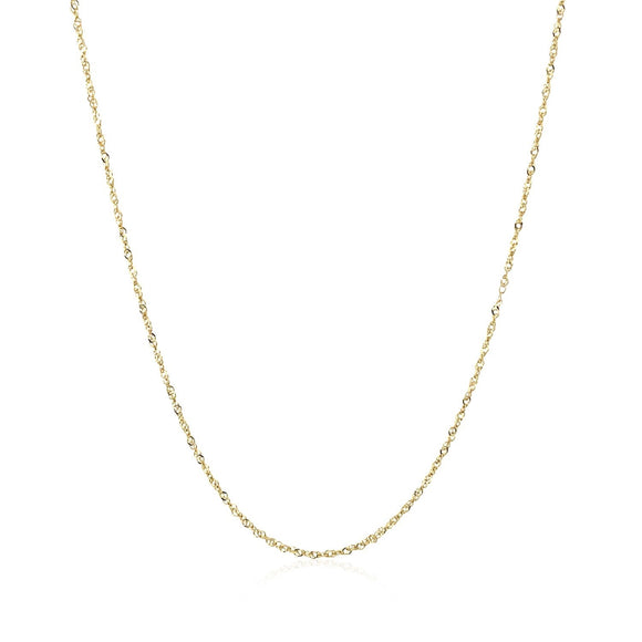 14k Yellow Gold Singapore Chain 0.8mm