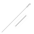 10k White Gold Cable Chain 1.1mm-6