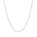 10k White Gold Cable Chain 1.1mm-8
