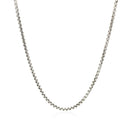 14k White Gold Round Box Chain 1.7mm-6