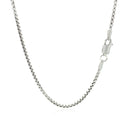 14k White Gold Round Box Chain 1.7mm-7