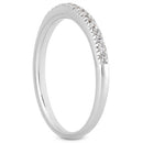 14k White Gold Fancy Engraved Pave Diamond Wedding Ring Band-4