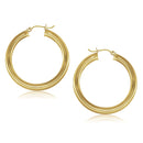 14k Yellow Gold Polished Hoop Earrings (40 mm)-3