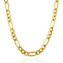 7.0mm 14k Yellow Gold Solid Figaro Chain-6